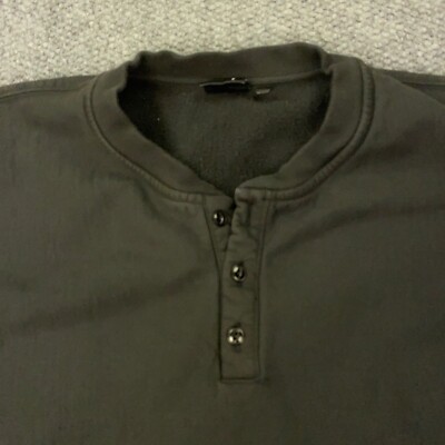 Stussy Open Hem Henley Fleece XXL Black Sweatshirt Workgear | eBay