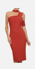XTaren Ladies Short Burgundy Single Strap Halter Dress
