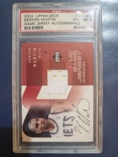 KENYON MARTIN 2002 Upper Deck Game Jersey Autographed /275 PSA 8