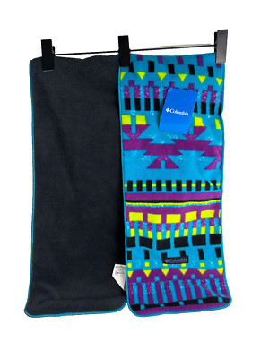 Columbia Fleece Scarf Multi Color Unisex One Size  72'' X 9''