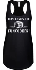 Funcooker TV Show NYC Parody Satire Meme Funny Humor Kitchen Joke Racerback Tank