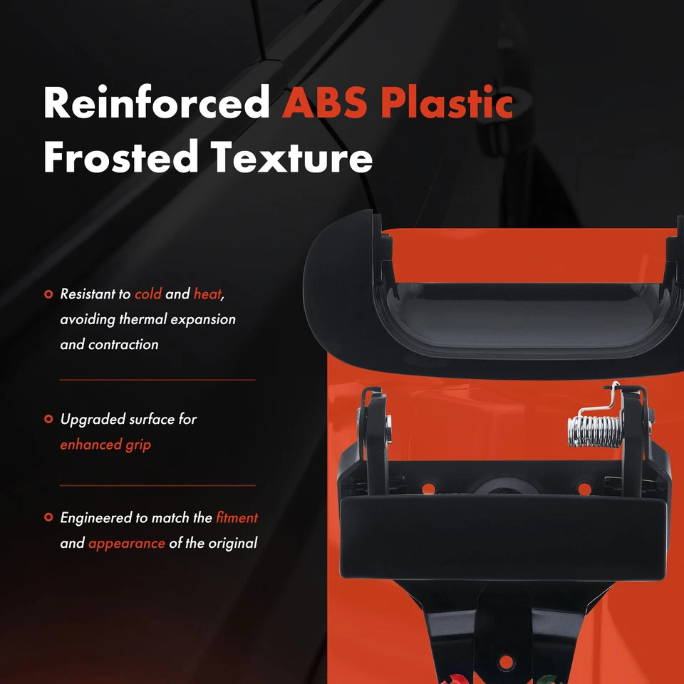 Puerta trasera negra manija y bisel de manija para Dodge Ram 2500 Ram 3500 94-02 Foto 4 de 4