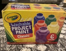 CRAYOLA Washable Paints - Assorted Colours Pack of 6  Perfect for Any Arts 