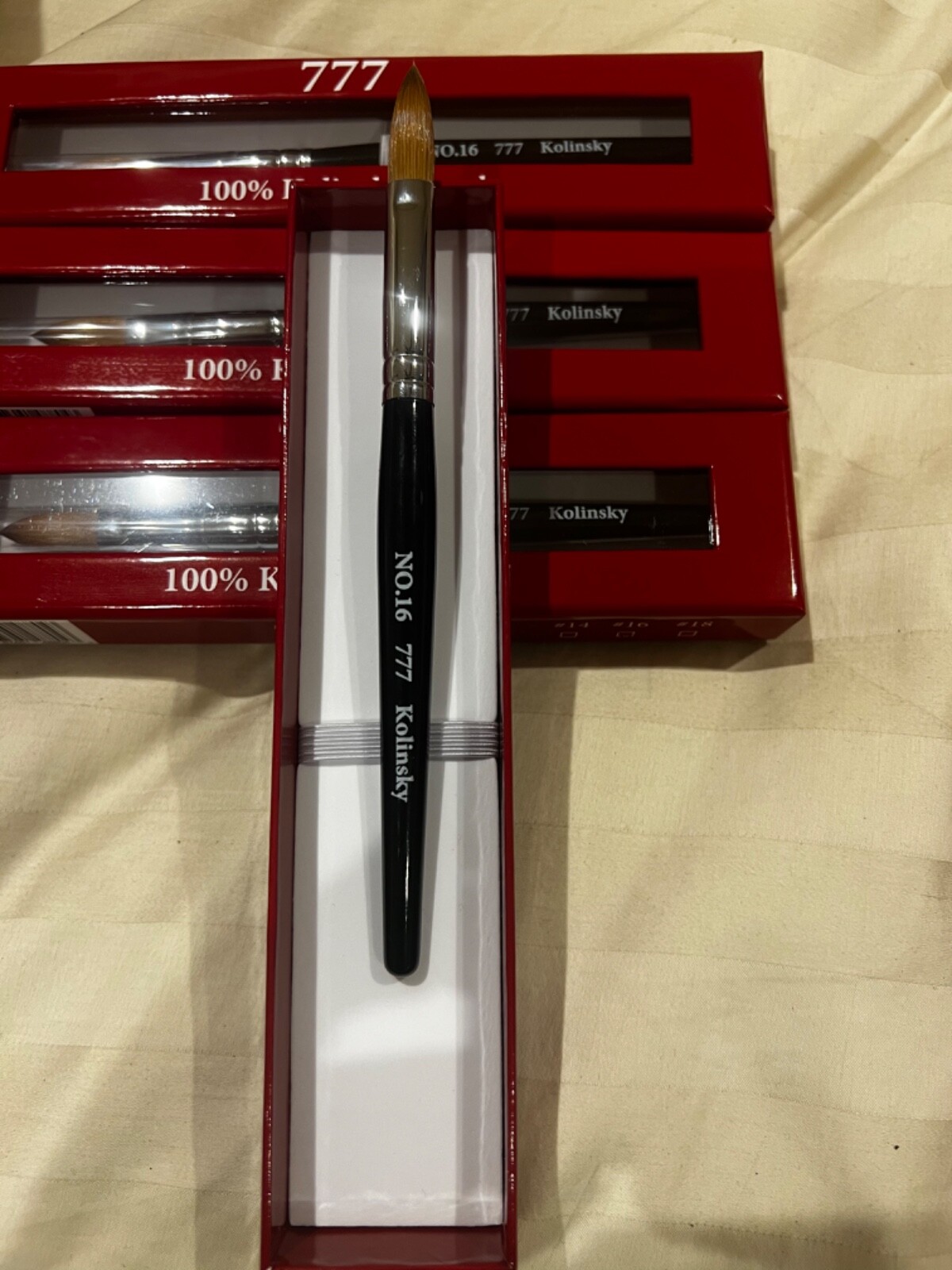 777 Kolinsky Acrylic Nail Brush (Crimped) size 16 eBay