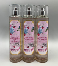 Bath Body Strawberry Snowflakes Fine Fragrance Mist Full 8 FlOz S/3 763A