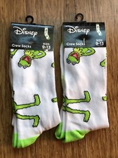 Lot of 2 Pair of Crew Socks - Muppets Kermit The Frog - size 9-13