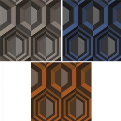 NEU LUXUS MURIVA SECHSECK 3D EFFEKT GEOMETRISCHE LEINWAND TEXTUR VINYL TAPETE 