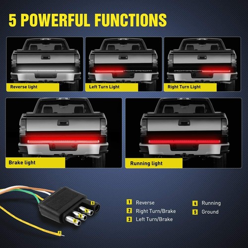 60 Inch DoubleRow Truck Tailgate LED Light Strip for Ford F150 F250 F350 F450 - Picture 5 of 9