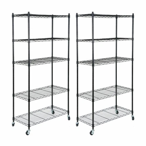 3/4/5 Tier Wire Shelves Rack Unit Garage Storage Rack for Kitchen Home Office - Picture 46 of 46