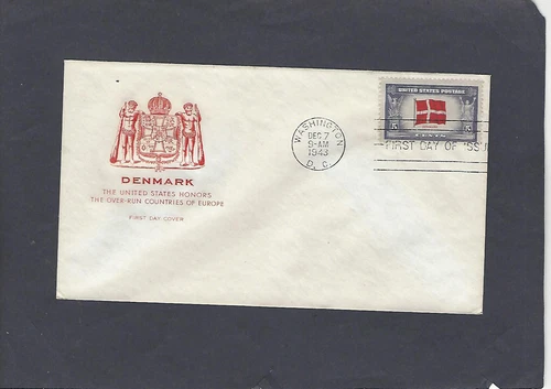 #920 5c DENMARK FDC-WASHINGTON,DC DEC 7-1943 FARNAM CACHET