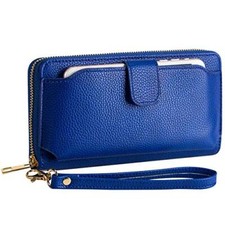 Women Wristlet with Cell Phone Holder Zip Around Handbag Purse Gift for Family