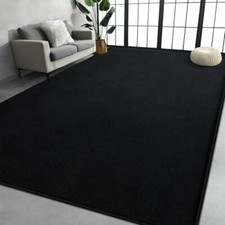 Large Area Rugs for Living Room Bedroom, 6x9 Feet Rug, 6 x 9 ft Black