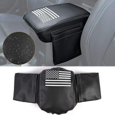 Center Console Armrest Pad Cover PU Leather for Jeep Wrangler JL 2018-2020
