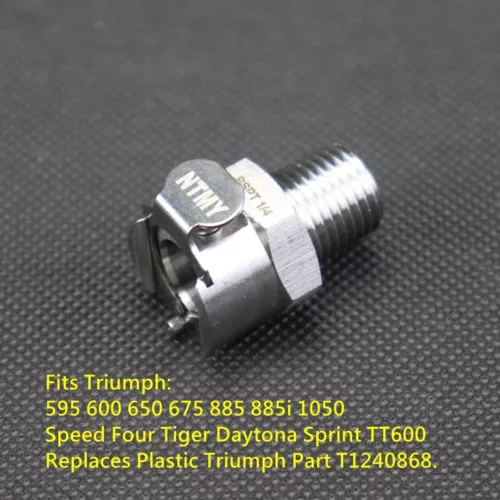 Triumph Gas Tank Fuel Pump Female Quick Release Connector Coupling Coupler 2pcs - Bild 3 von 7