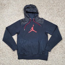 Nike Air Jordan Hoodie Boys Small Black Red Jumpman Sweatshirt Sweater Kid READ 