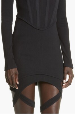 Dion Lee Oxblood Black Ribbed Corset Bodycon Long Sleeve Dress Sz L US 8 $760 | eBay Dion Lee Oxblood Black Ribbed Corset Bodycon Long Sleeve Dress Sz L US 8 $760 | eBay