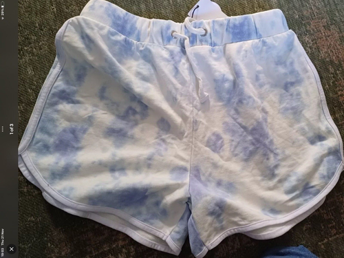 BNT Girls M&Co Kylie 100% Cotton Blue White Tie Dye Shorts Age 15 170cm - Foto 22 di 24