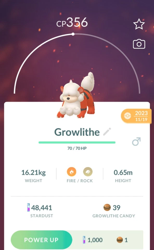 Pokemon Growlithe H. x15 Go!! Pokémon Go Trade | 15x Growlithe H. Trade Go!!