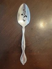 Oneida CANTATA Slotted Serving Spoon Stainless Glossy Flatware Silverware