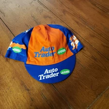 Apis Giordana Cycling Hat Orange Blue NOS Vintage AutoTrader Cap One Size
