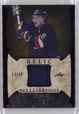 2022-23 Leaf ITG Used Game Relics Purple 23/45 Pat LaFontaine #GUR-30 HOF 11jd