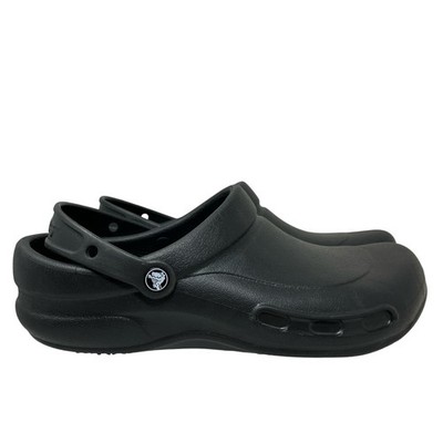 Crocs Bistro Clogs Mens 10 Black Slip Resistant Classic Comfort Croslite 10075