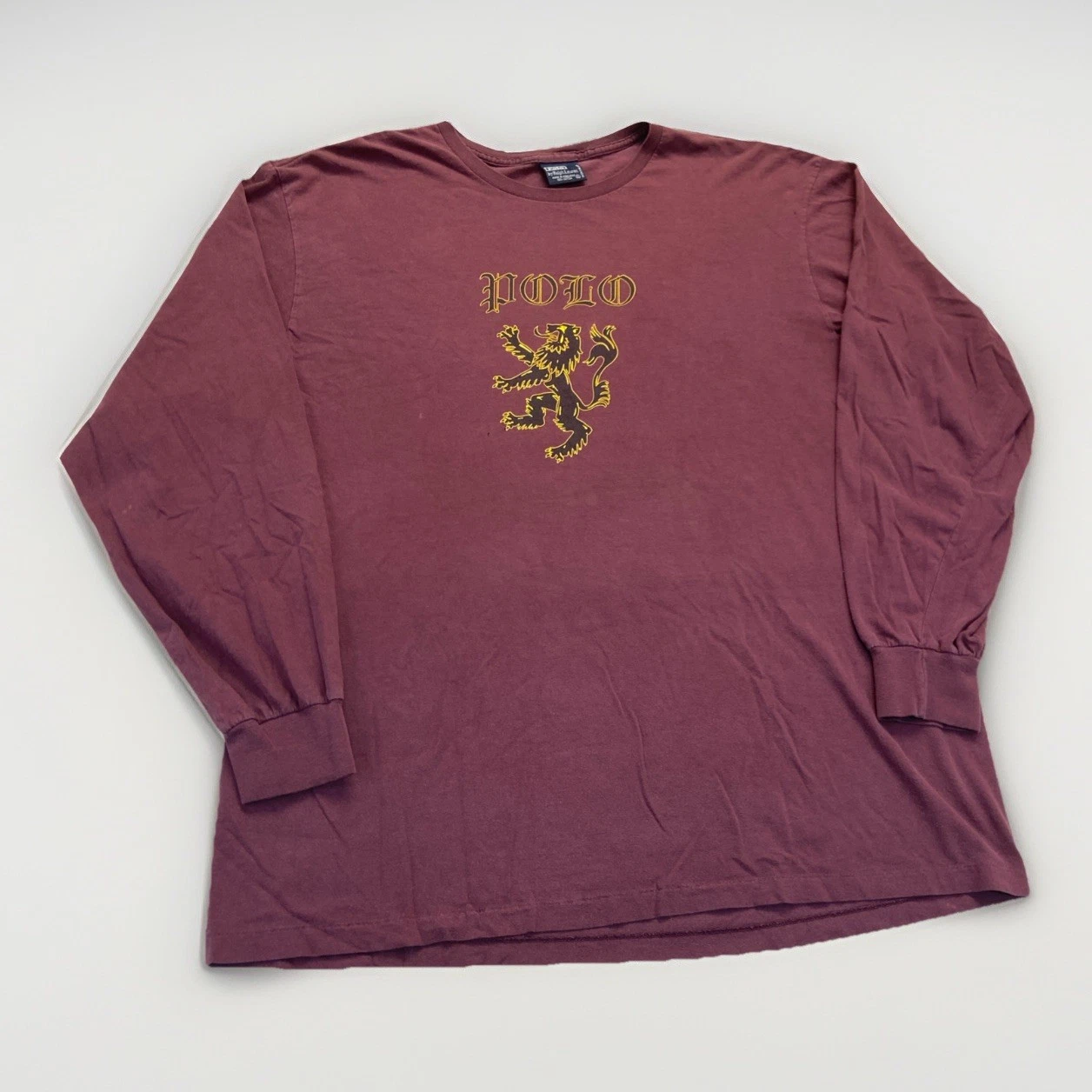 Polo Ralph Lauren Shirt Mens XL Lion Crest Logo Long Sleeve Y2k Vintage 90s