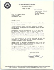 1952 Veterans Admin. letter re: veteran funds & business