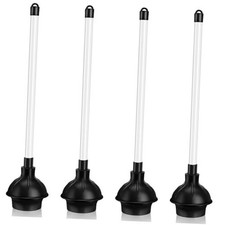 Hushee Pcs Toilet Plunger Bulk Heavy Duty for Bathroom Double Thrust Force 4