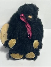 RARE BEARLY THERE BEARS JOINTED MOHAIR BLACK BEAR by LINDA SPEIGEL “EUREKA”