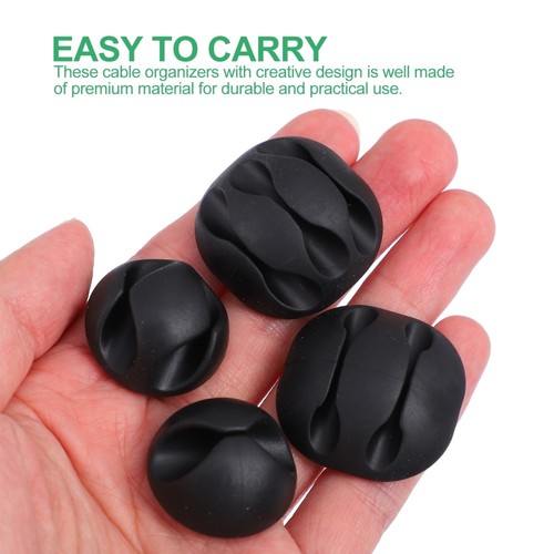 10 Pcs Wire Clamp Handler Office Adhesive Cable Organizer Desk Clips - Afbeelding 12 van 12