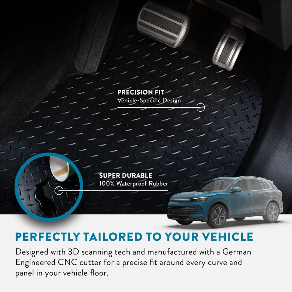 Toyota Land Cruiser (1998-2007) [Amazon] Rubber Car Mats Heavy-Duty Tailored Fit - Image 3 of 4