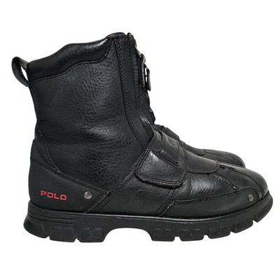 Polo Ralph Lauren Boots Mens 10.5 Black Darrance II Leather Dual