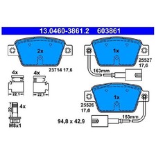 Satz Bremsbeläge Bremsklötze hinten für Fiat Stilo 192 | 24317517