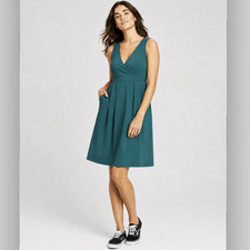 Eddie Bauer Aster Crossover Active Dress Dark Evergreen Sleeveless NWT Size XL