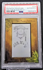 2019 A&G Mini Framed Printing Plate Black #1/1 Brandon Crawford #236 PSA Auth