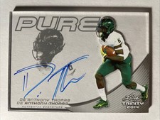 2014 Leaf Trinity DE’ANTHONY THOMAS Rookie Pure On Card Auto OREGON DUCKS. rookie card picture