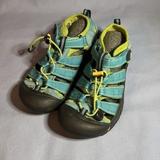 KEEN Sandals Big Kids Size 5 Hiking Newport H2 Blue / Green Toe Protection