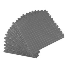 Floor Tile Interlocking Grey 4.32 m² Foam Garage Flooring Heavy Duty Pack Of 12