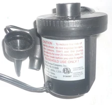 Coleman Air Mattress Bed Pump Model HB-55100B w/ Nozzle Adapters