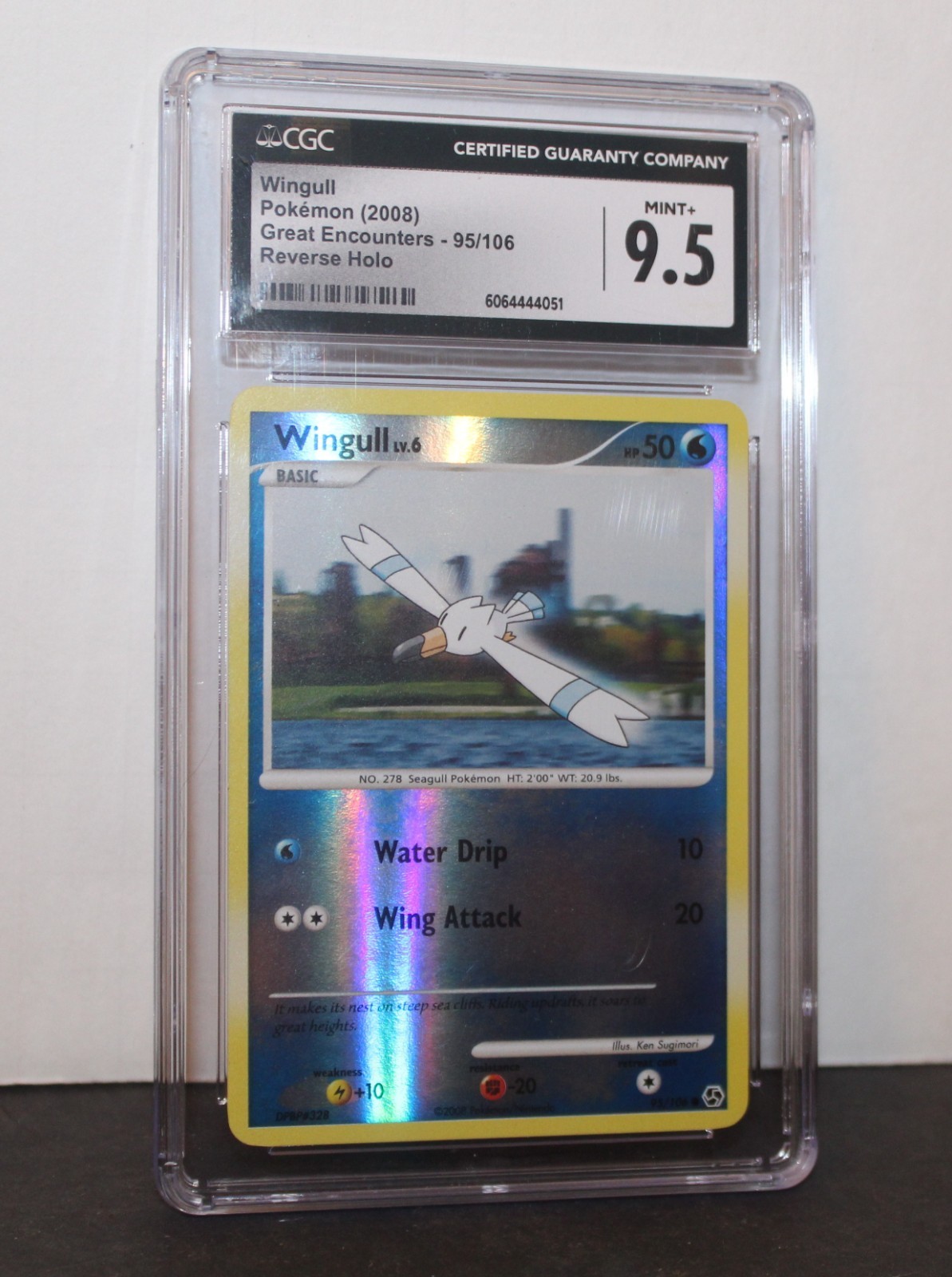 CGC 9.5 MINT+ Pokemon Great Encounters 95/106 Wingull Reverse Holo Real Nice !!