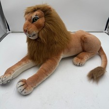 Kellytoy Lion Plush Stuffed Animal Vintage Realistic Mane Brown Tan Large