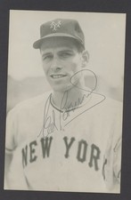 Autographed Rowe Postcard of Giants Ed Bressoud