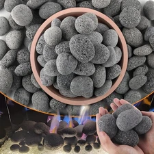 CJGQ 18 Lb Lava Rocks for Fire Pit,2"-3" Natural Pebbles Tumbled Lava Rock,Ro...