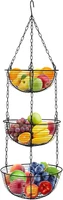 Hossejoy HäNgekorb 3 Etagen, Obstkorb Zum AufhäNgen Mit Deckenhaken, 76Cm HäNgen