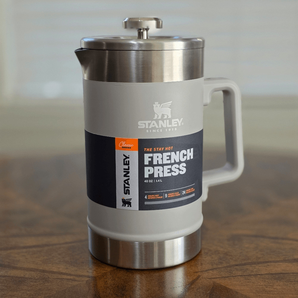 Stanley Stay Hot French Press 48 Oz Classic Series Grey Silver New Coffee Maker