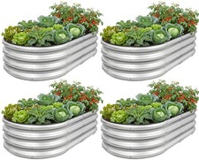 Galvanized Raised Garden Bed- Planter Garden Boxes Outdoor, Raised Beds for G...