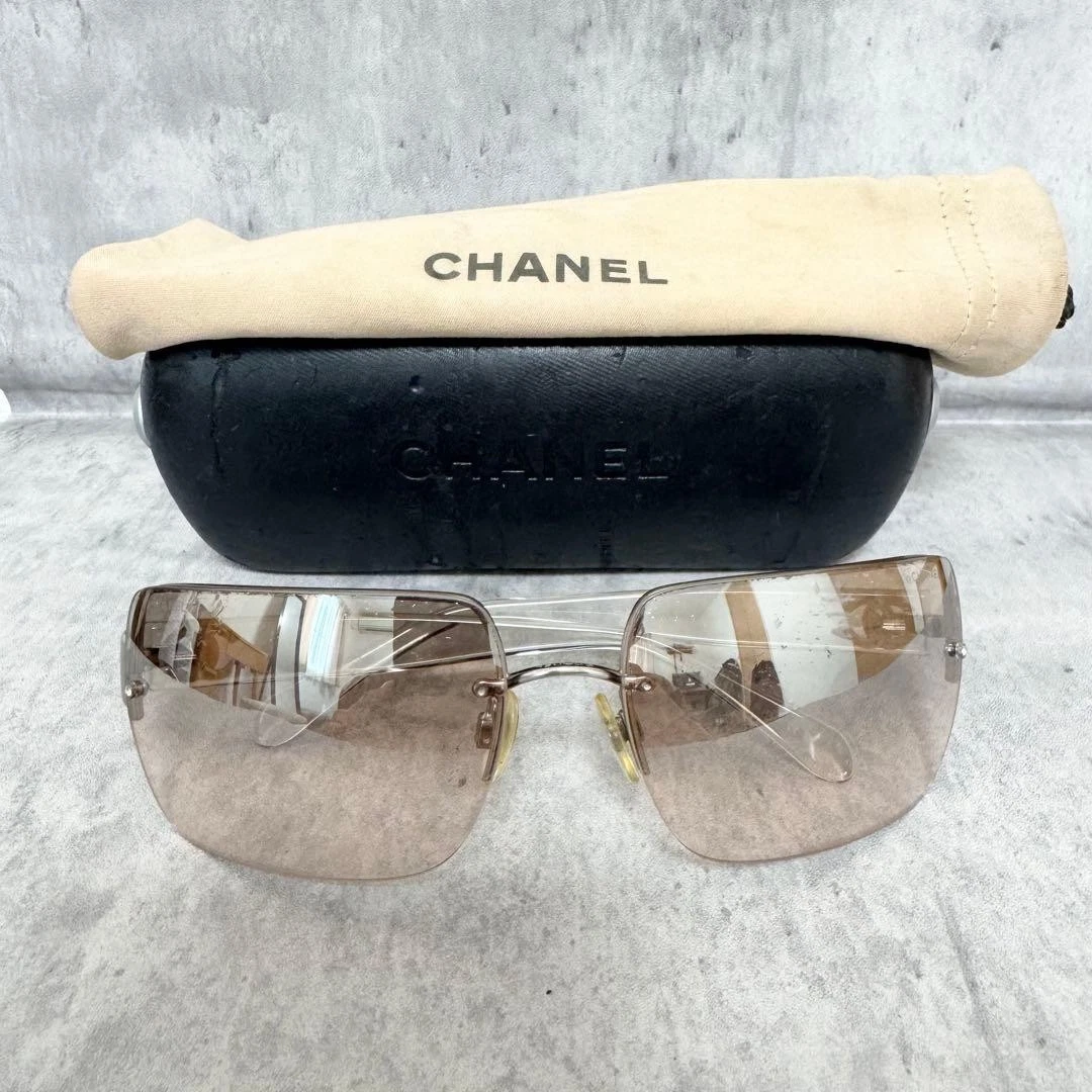 CHANEL Rimless Silver Sunglasses for Women | eBay