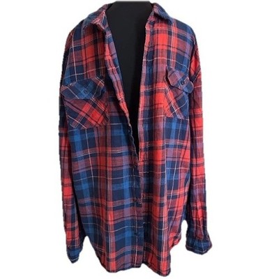 Levi's Shirt Plaid Flannel Long Sleeve Button Up Mens 2X