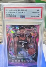 2020-21 Panini Prizm Draft Picks - Crusade Anthony Edwards #81 Pink Ice Prizm RC